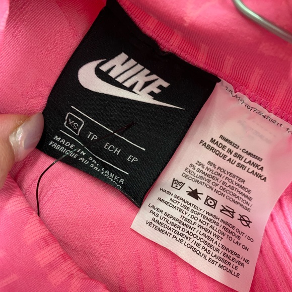 Nike XS hot pink sleeveless mock neck bodycon midi dress - Picture 16 of 16